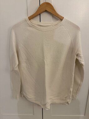 white Athleta long-sleeve sweater